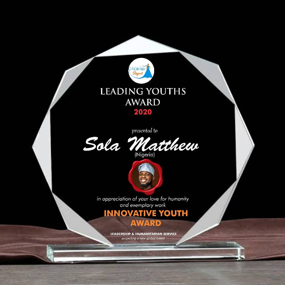 Sola Mathew Awarded Among 40 Top International Youths